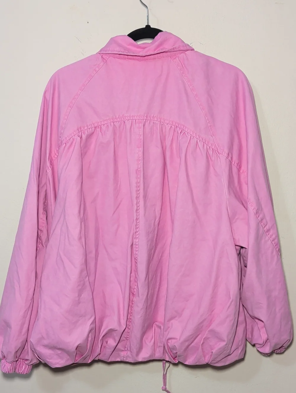 Free People Chelsea Funnel-Neck Oversized Jacket Pink Effortless Women's Size M